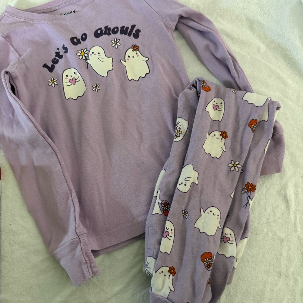 Old Navy Lavender Graphic Tee - Navy Print